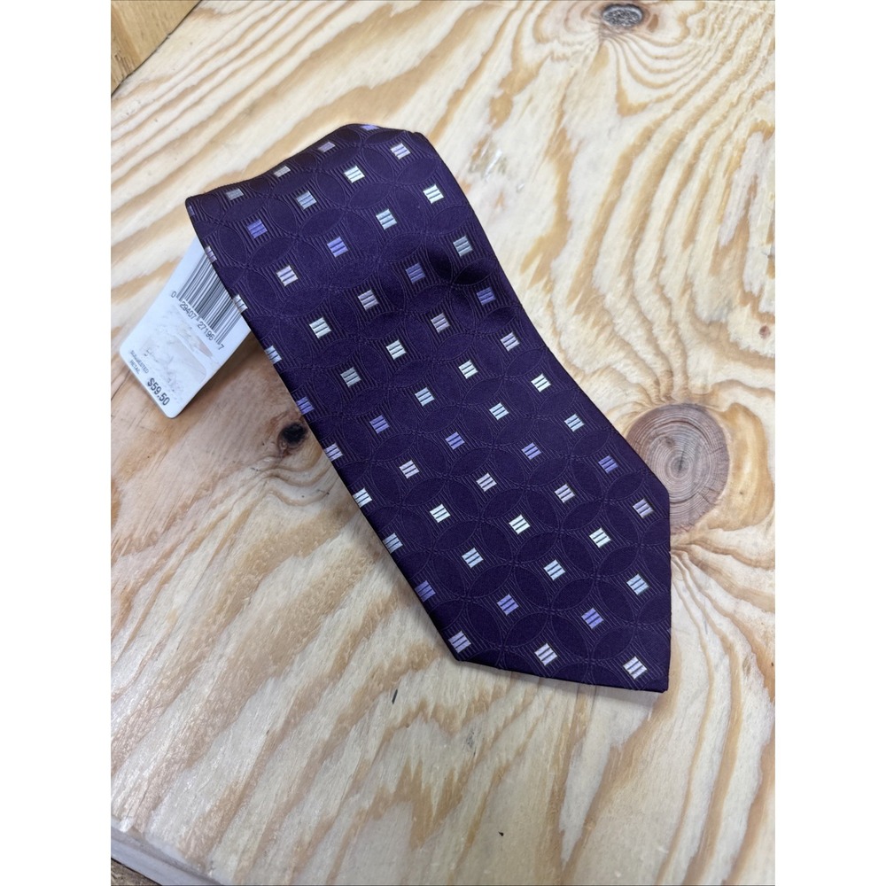 Michael Kors Purple Geometric Silk Tie Men's Classic Formal Business Accessory